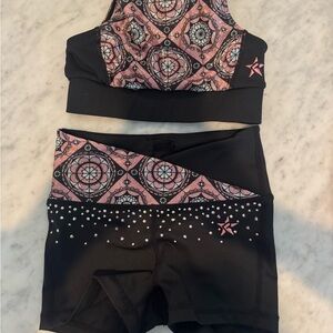 Stylish Kids Matching Set in Black and Pink